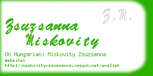 zsuzsanna miskovity business card